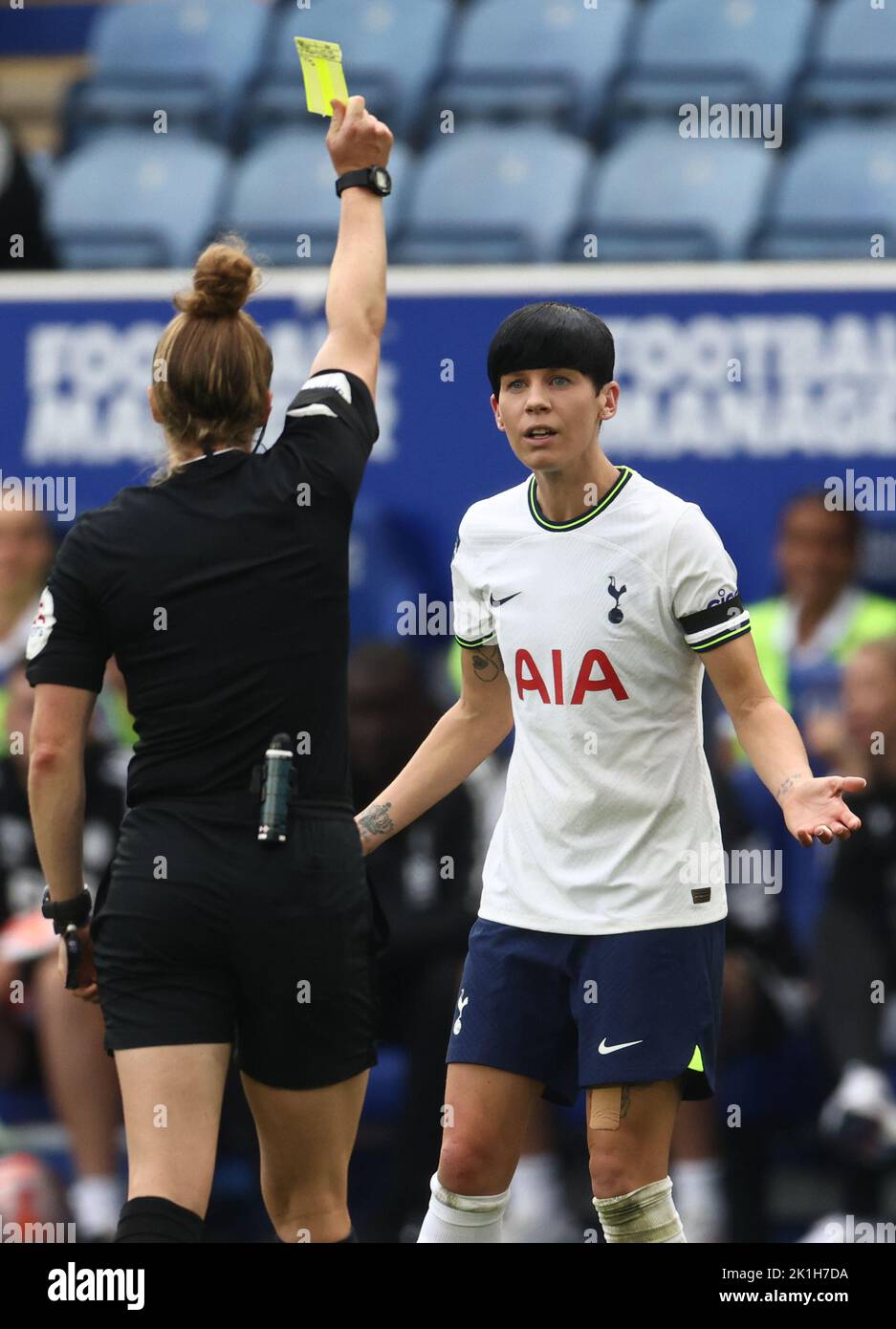 Leicester, Royaume-Uni. 18th septembre 2022. Ashleigh Neville de Tottenham Hotspur est réservé pendant le match de la Super League des femmes FA au King Power Stadium, Leicester. Crédit photo à lire: Darren Staples / Sportimage crédit: Sportimage / Alay Live News Banque D'Images