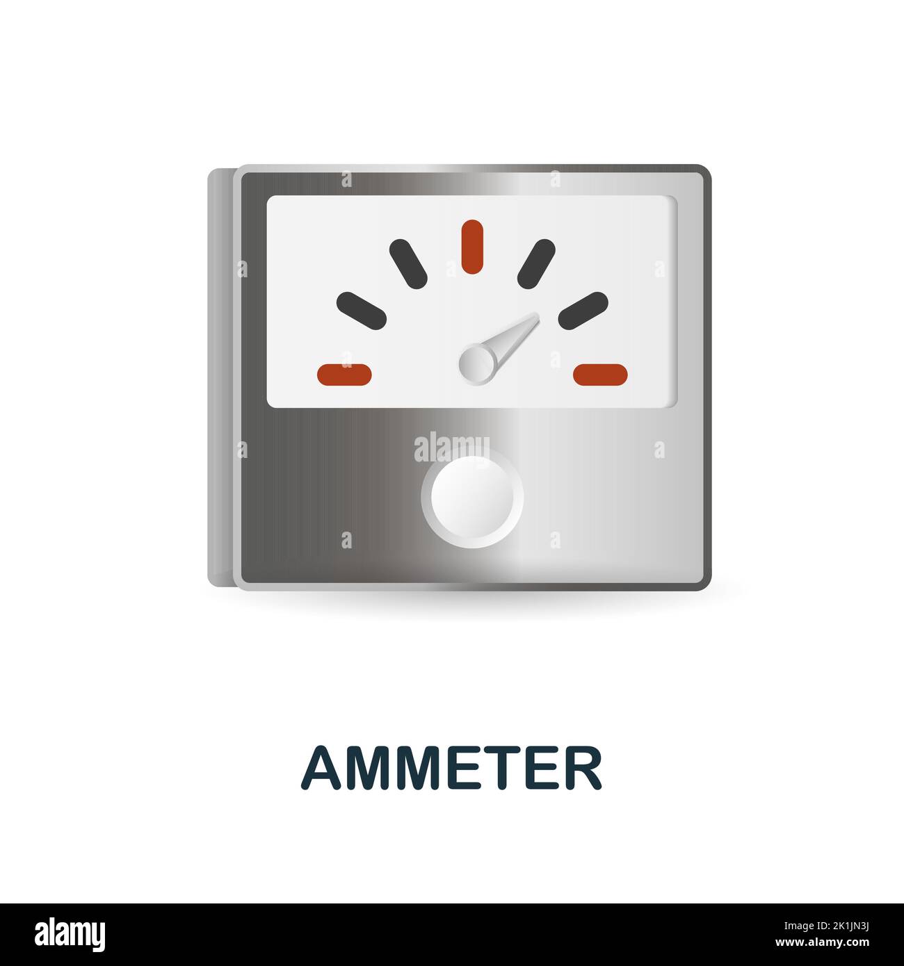 Icône de l'ampèremètre. 3d illustration de la collection de mesure. Icône Creative Ammeter 3D pour la conception Web, les modèles, les infographies et bien plus encore Illustration de Vecteur