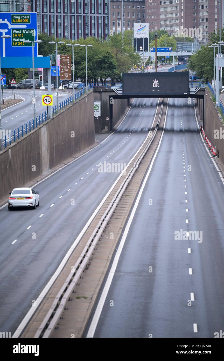 A38M Aston Expressway, Birmingham, Angleterre - 19 septembre 2022 - Un ...