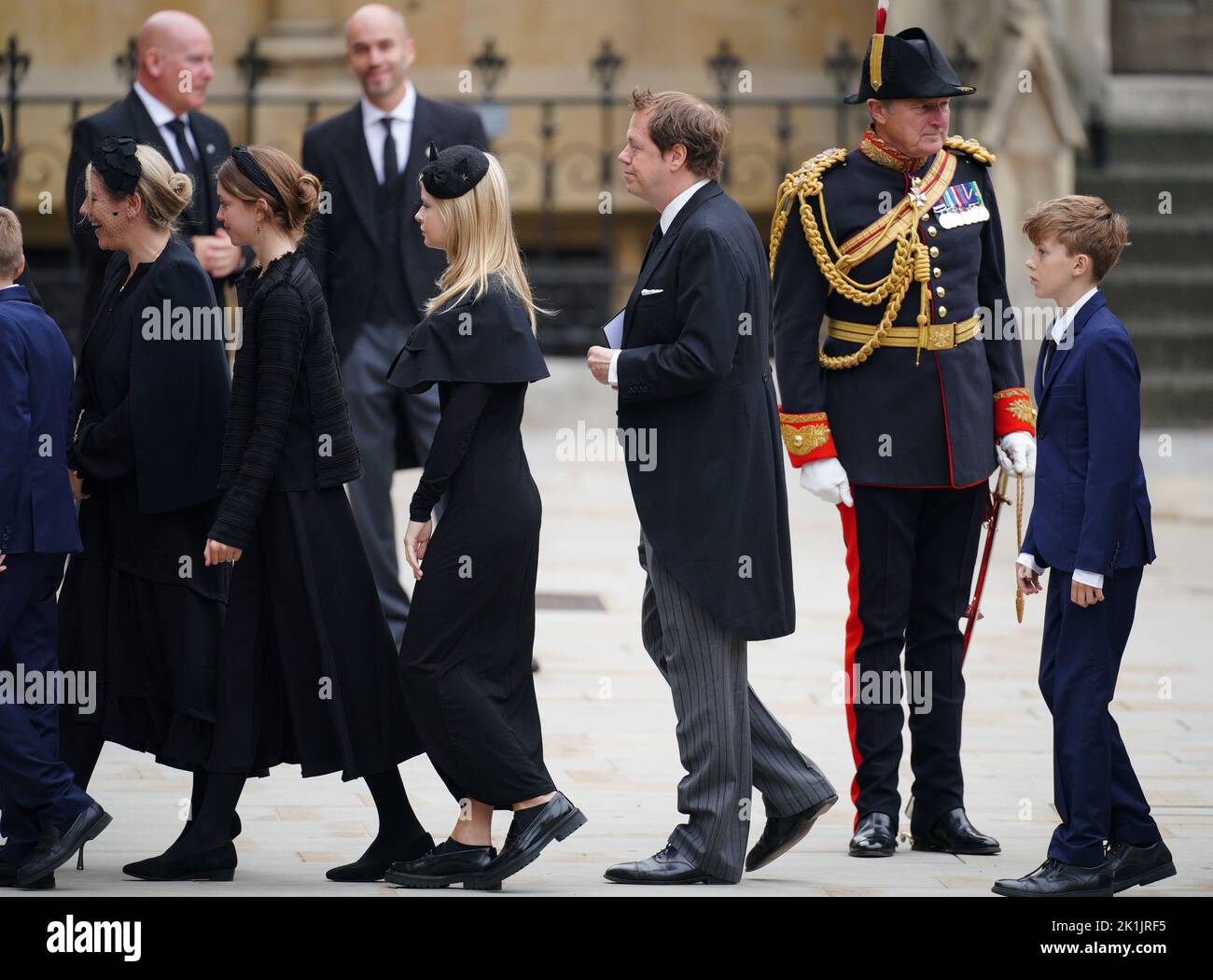 Tom Parker Bowles arrivant au funérailles d'État de la reine Elizabeth II, qui s'est tenu à l'abbaye de Westminster, à Londres. Date de la photo: Lundi 19 septembre 2022. Banque D'Images