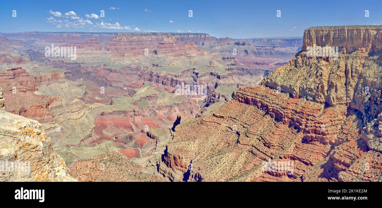 Vue sur le Canyon à l'est de Moran point, parc national du Grand Canyon, Arizona, États-Unis Banque D'Images