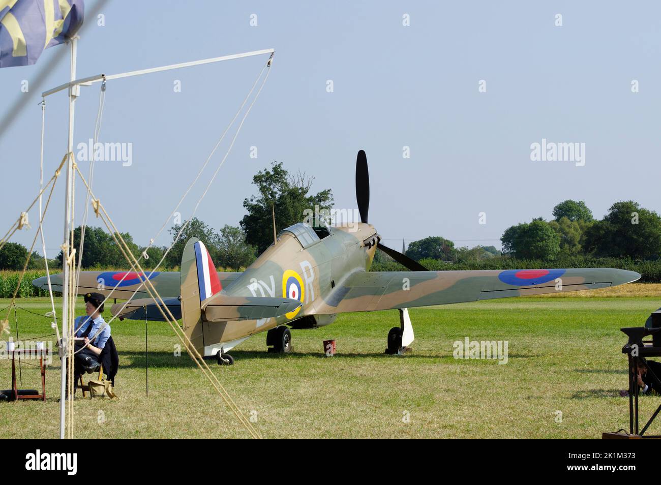 Hawker Hurricane Mk 1, P2907, G-ROBT, The Victory Show, Foxlands Farm, Cosby, Leicestershire, Angleterre, Banque D'Images