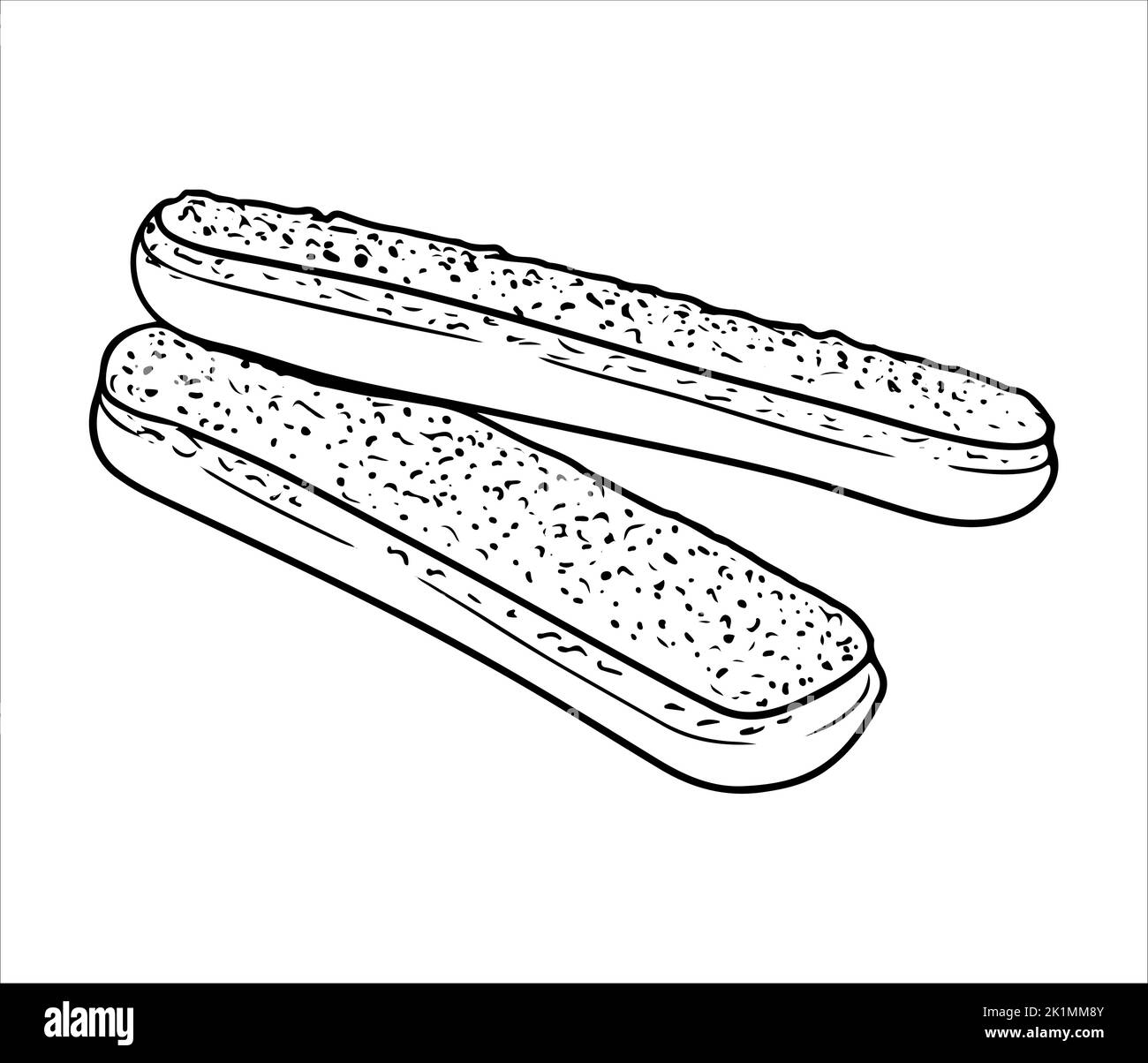 Biscuits Savoiardi. Cuisine italienne. Illustration de Vecteur