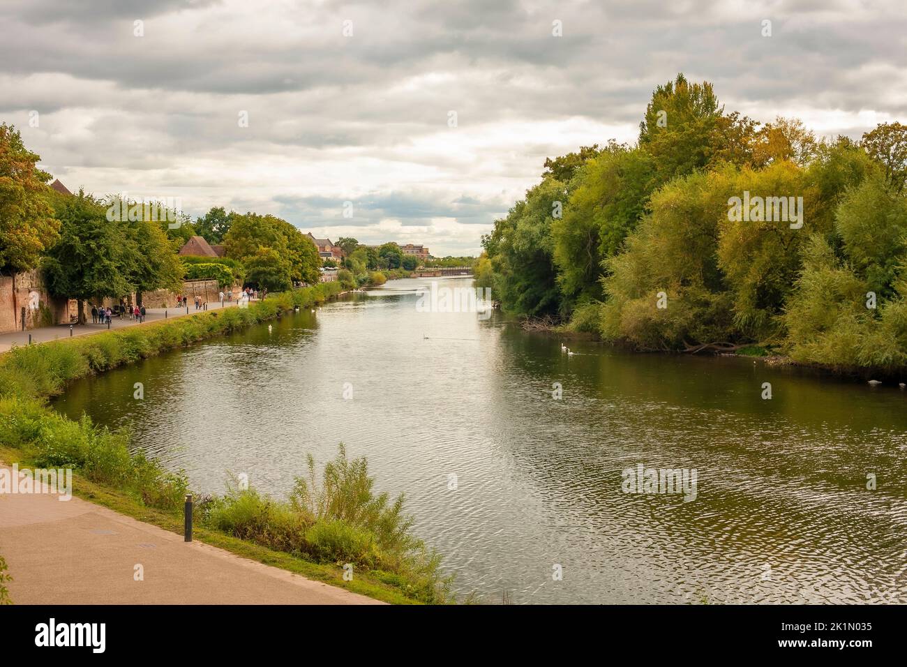 La rivière Severn Worcester Worcestershire Banque D'Images