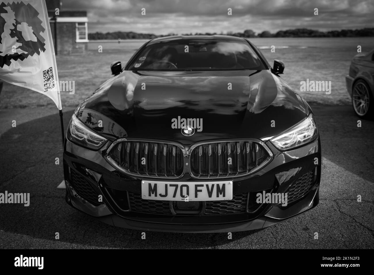 BMW série 8 ‘MJ70 FVM’ exposée au Bicester Heritage Scramble célébrant 50 ans de BMW M. Banque D'Images