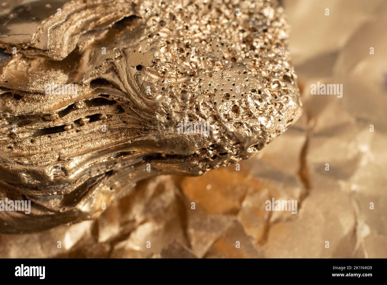 textures dorées, mise au point douce en gros plan Banque D'Images