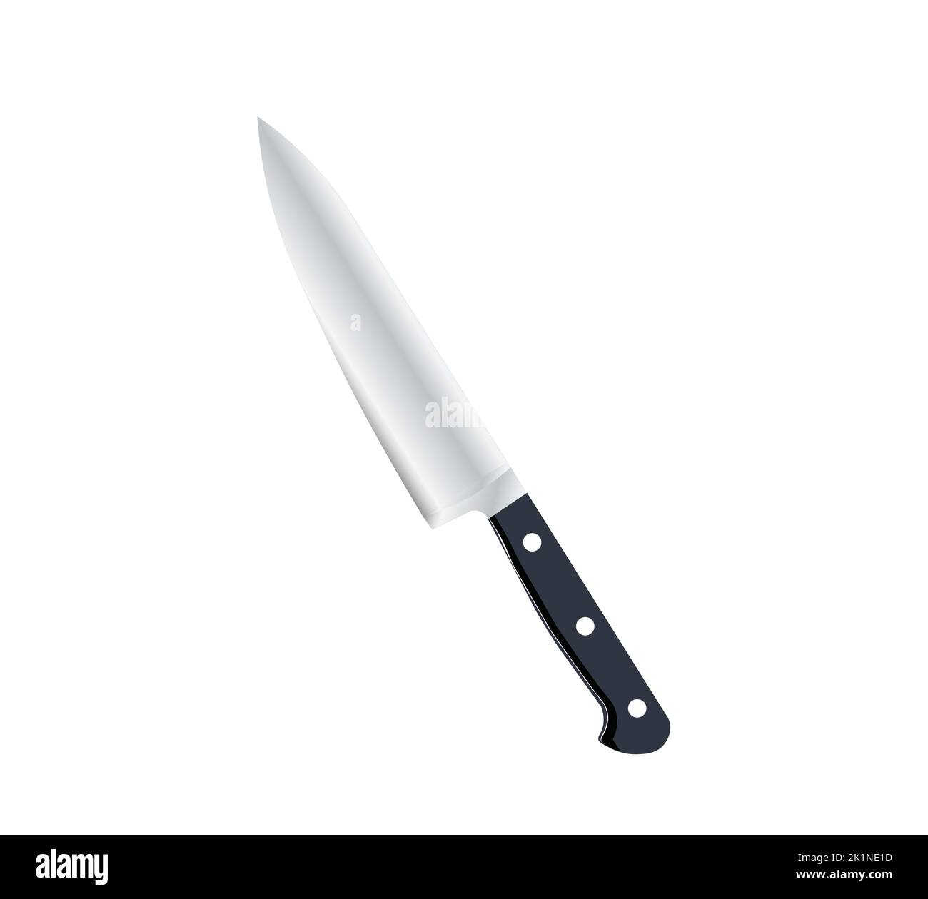 Vecteur d'un couteau réaliste. Concept de la cuisine et de la criminalité. Illustration vectorielle Illustration de Vecteur