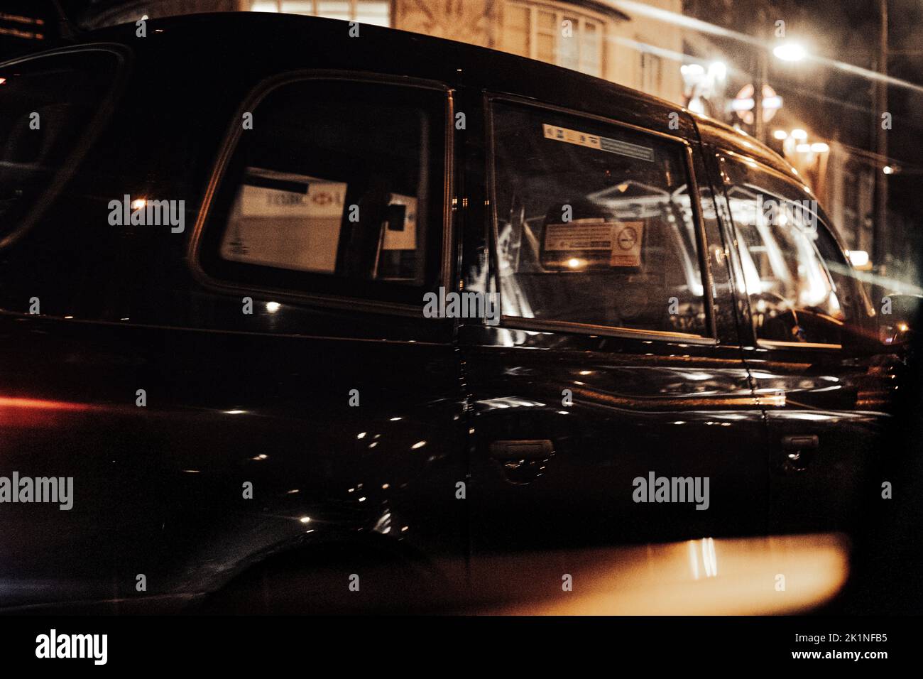 Noir London Cab Banque D'Images