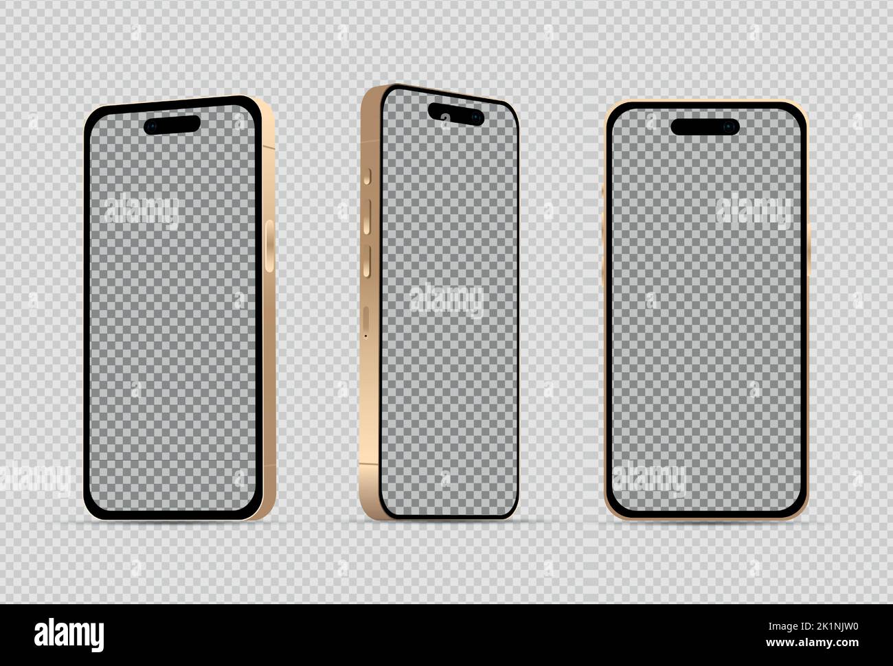 Mocap réaliste sans fond doré téléphone mobile - illustration vectorielle Illustration de Vecteur
