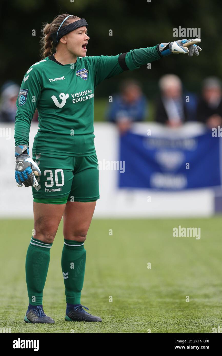 TATIANA SAUNDERS of Durham Women lors du match de championnat féminin de la FA entre Durham Women FC et Blackburn Rovers au château de Maiden, à Durham City, le dimanche 18th septembre 2022. (Credit: Mark Fletcher | MI News) Credit: MI News & Sport /Alay Live News Banque D'Images