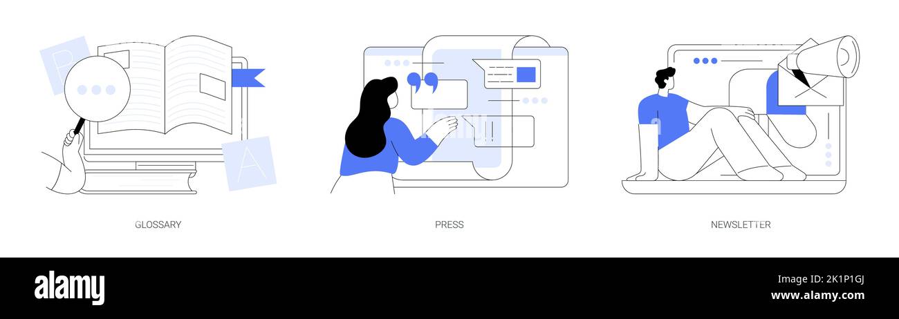 Interface de page Web d'entreprise concept abstrait illustrations vectorielles. Illustration de Vecteur