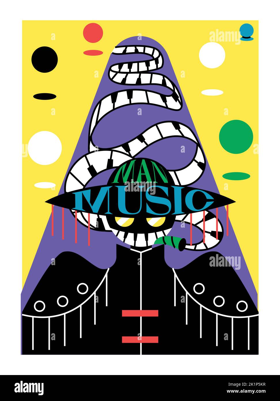 Pour l'affiche du festival de musique Illustration de Vecteur