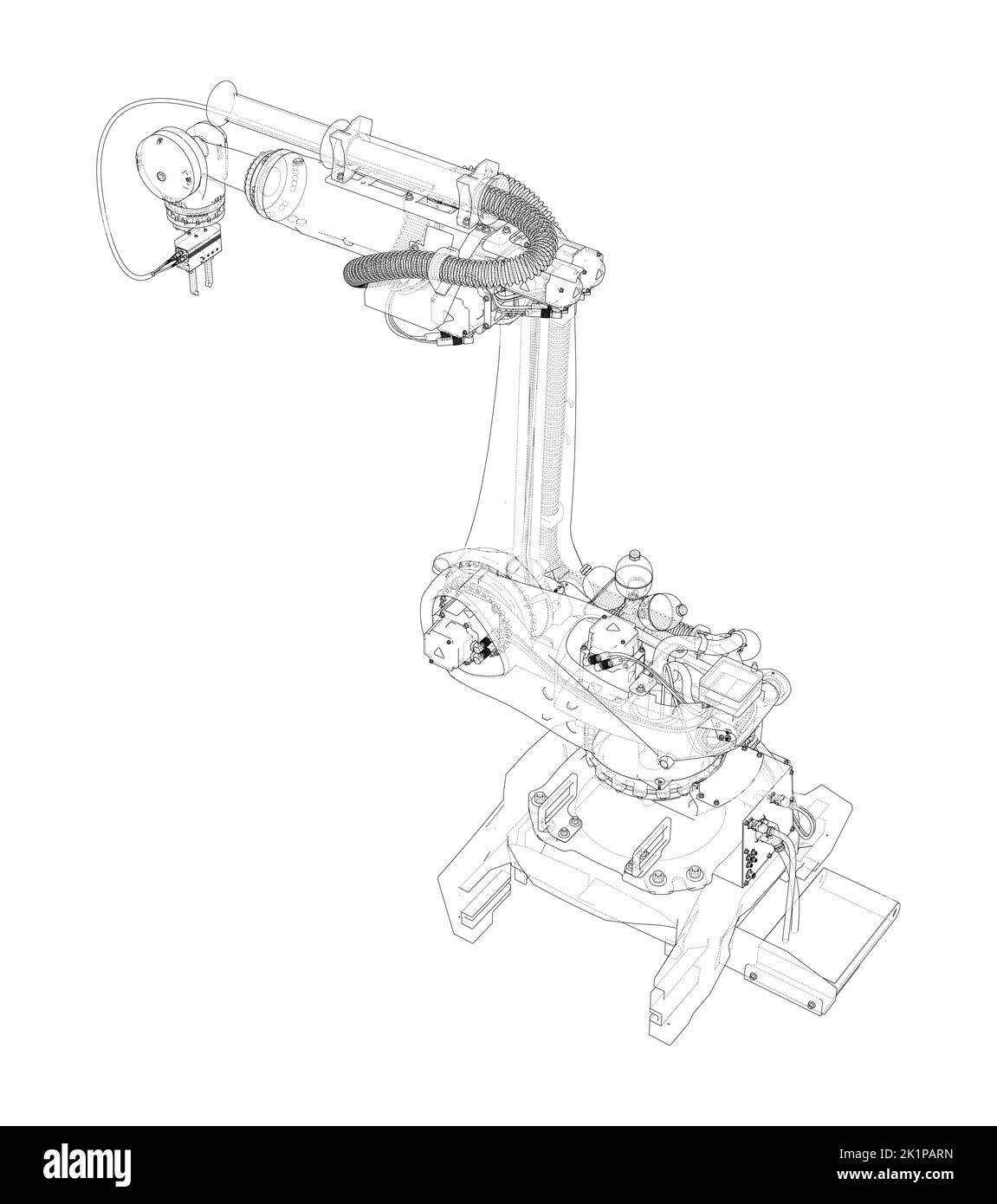 Robot manipulateur industriel. Illustration de Vecteur