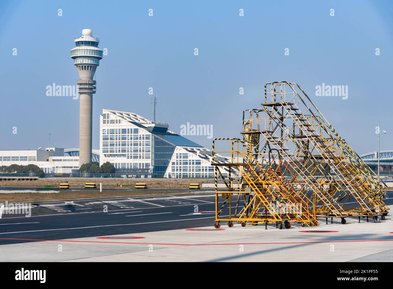 Phare de l'aéroport international de Shanghai Pudong, Chine Banque D'Images
