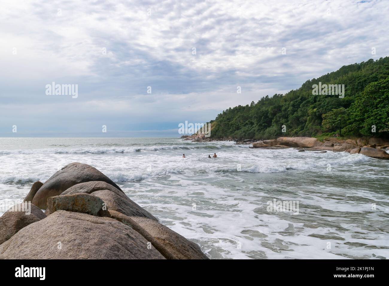 Un beau paysage de la plage de Barra da Lagoa à Florianopolis, Brésil Banque D'Images