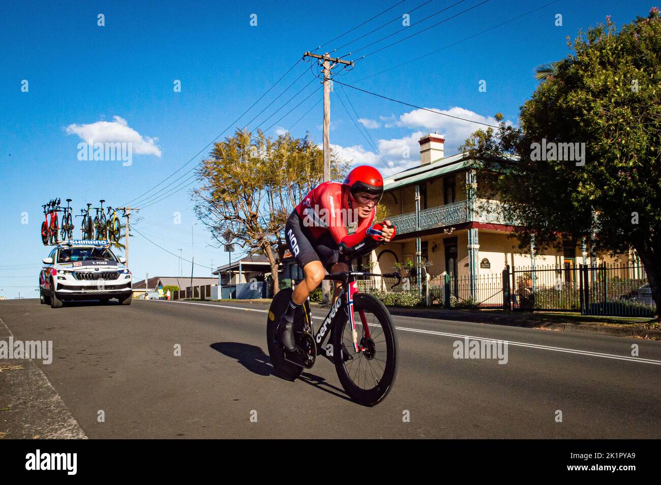 WOLLONGONG, AUSTRALIE - SEPTEMBRE 18 : FOSS Tobias S ( NOR ) pendant les Championnats du monde de route de l'UCI 2022 Wollongong sur 18 septembre 2022 à Wollongong, Australie (photo d'Arne MillOrange Pictures) Banque D'Images