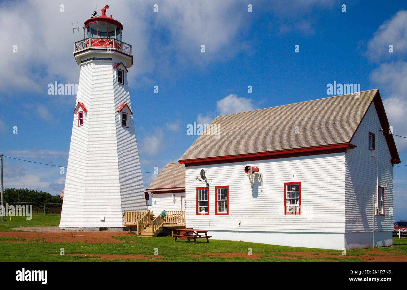 Phare de east point sur la côte de l'Île-du-Prince-Édouard canada Banque D'Images