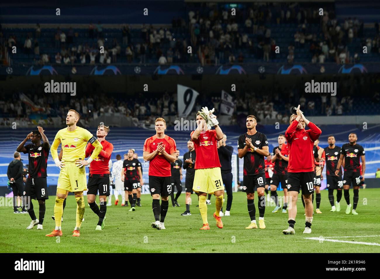 RB Leipzig joueurs à la fin du match Banque D'Images