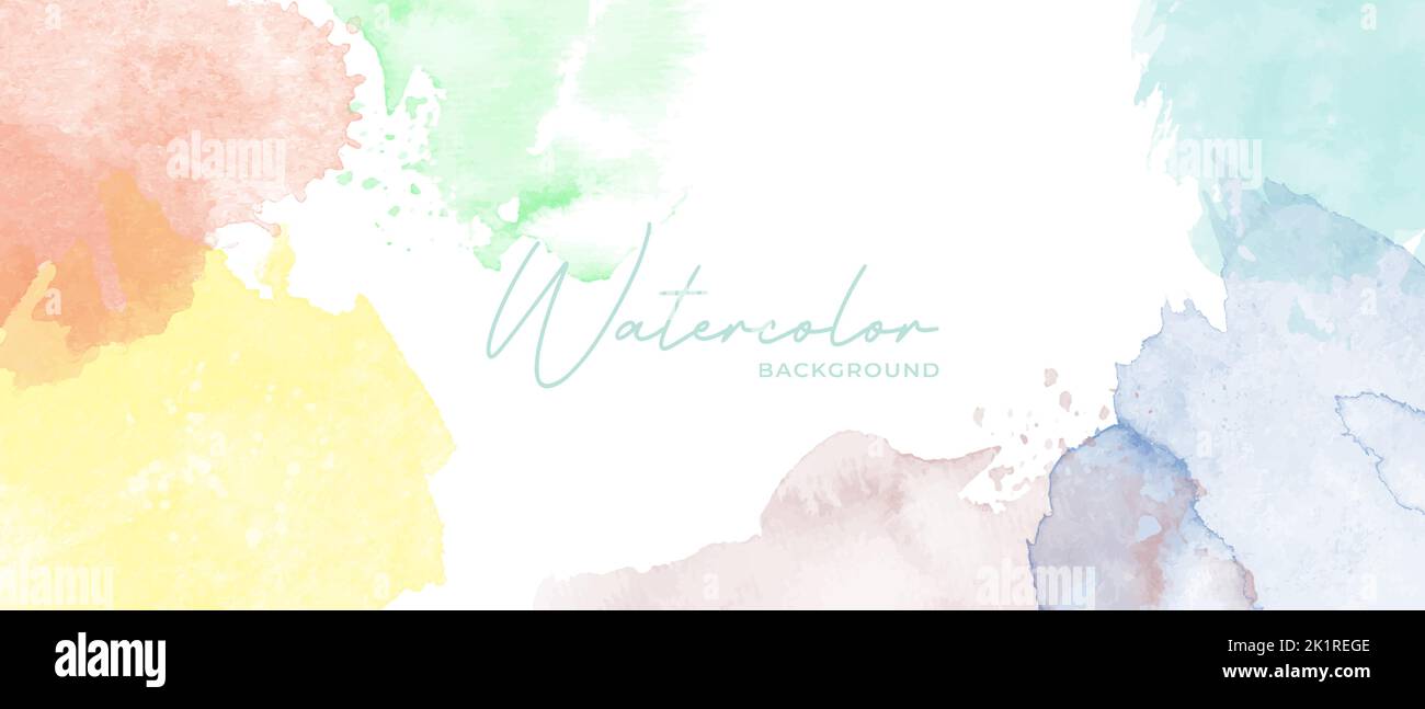 Minimum peint à la main pastel aquarelle Résumé Art fond modèle Design Illustration vectorielle Illustration de Vecteur