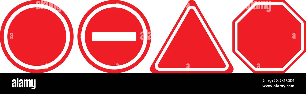 panneaux routiers sur fond blanc. Illustration vectorielle Illustration de Vecteur