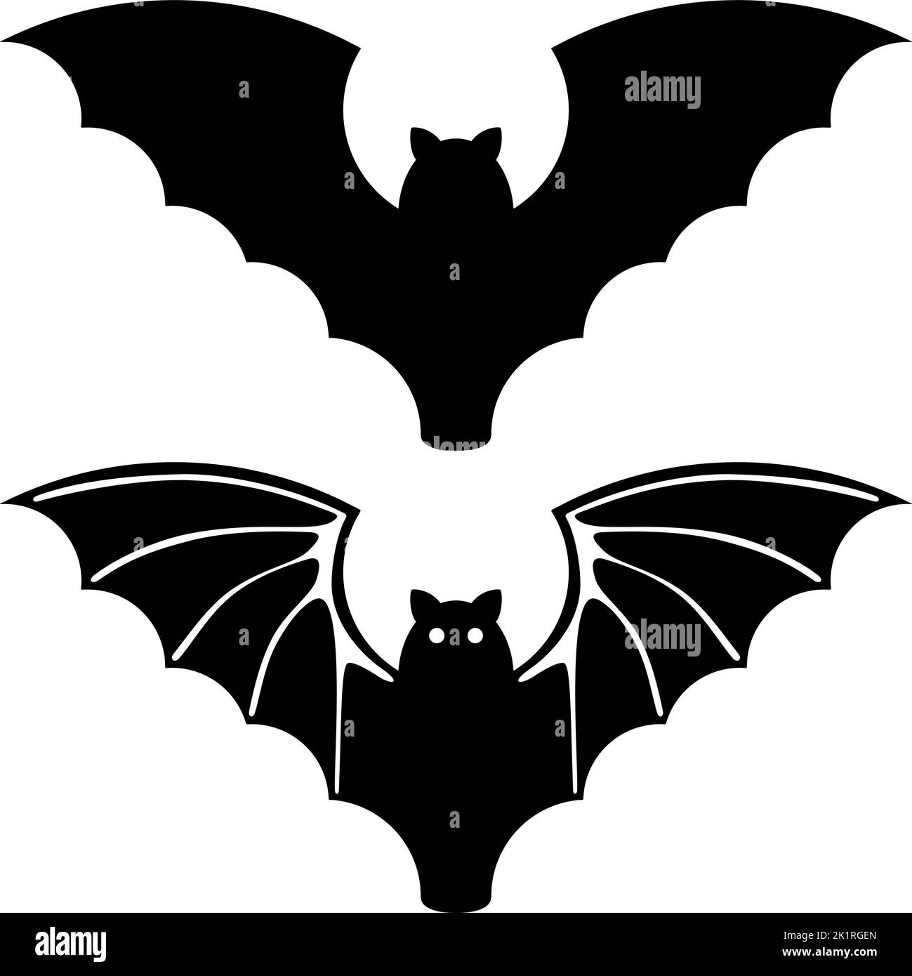 Batte Halloween sur fond blanc. Illustration vectorielle Illustration de Vecteur