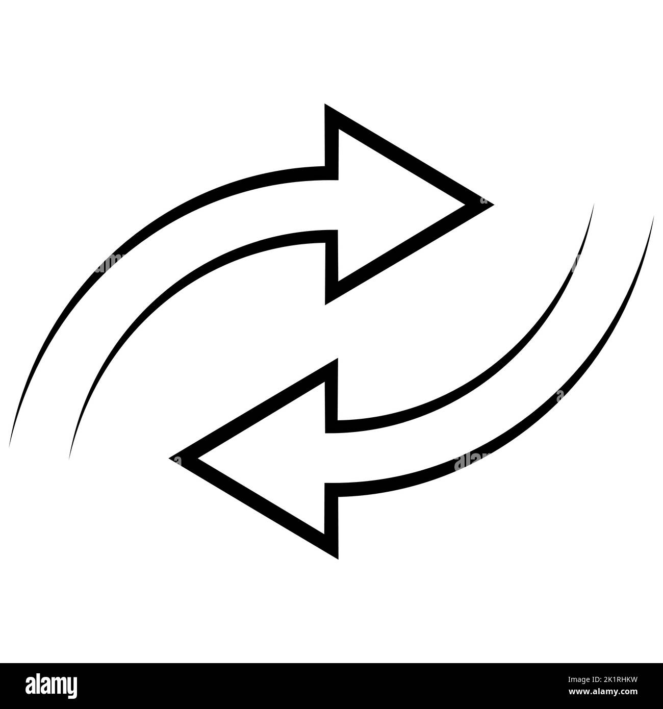 Remplacement de l'icône, remplacement, retour de l'interrupteur, flèche d'échange inverse, logo Barter Illustration de Vecteur