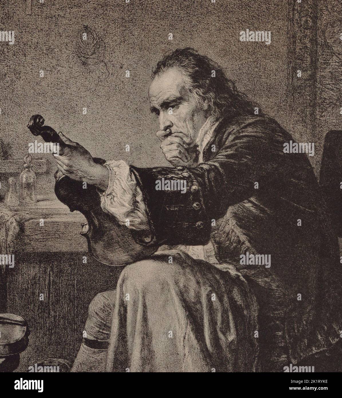 Antonio Stradivari (1644-1737). Musée : COLLECTION PRIVÉE. Auteur: Edouard Jean Conrad Hamman. Banque D'Images