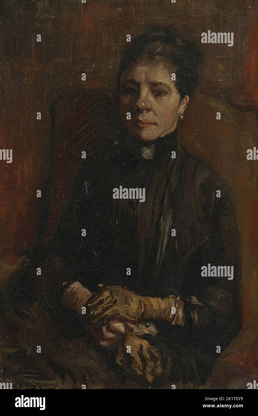 Portrait d'une femme. Musée : Musée Van Gogh, Amsterdam. AUTEUR: VINCENT VAN GOGH. Banque D'Images