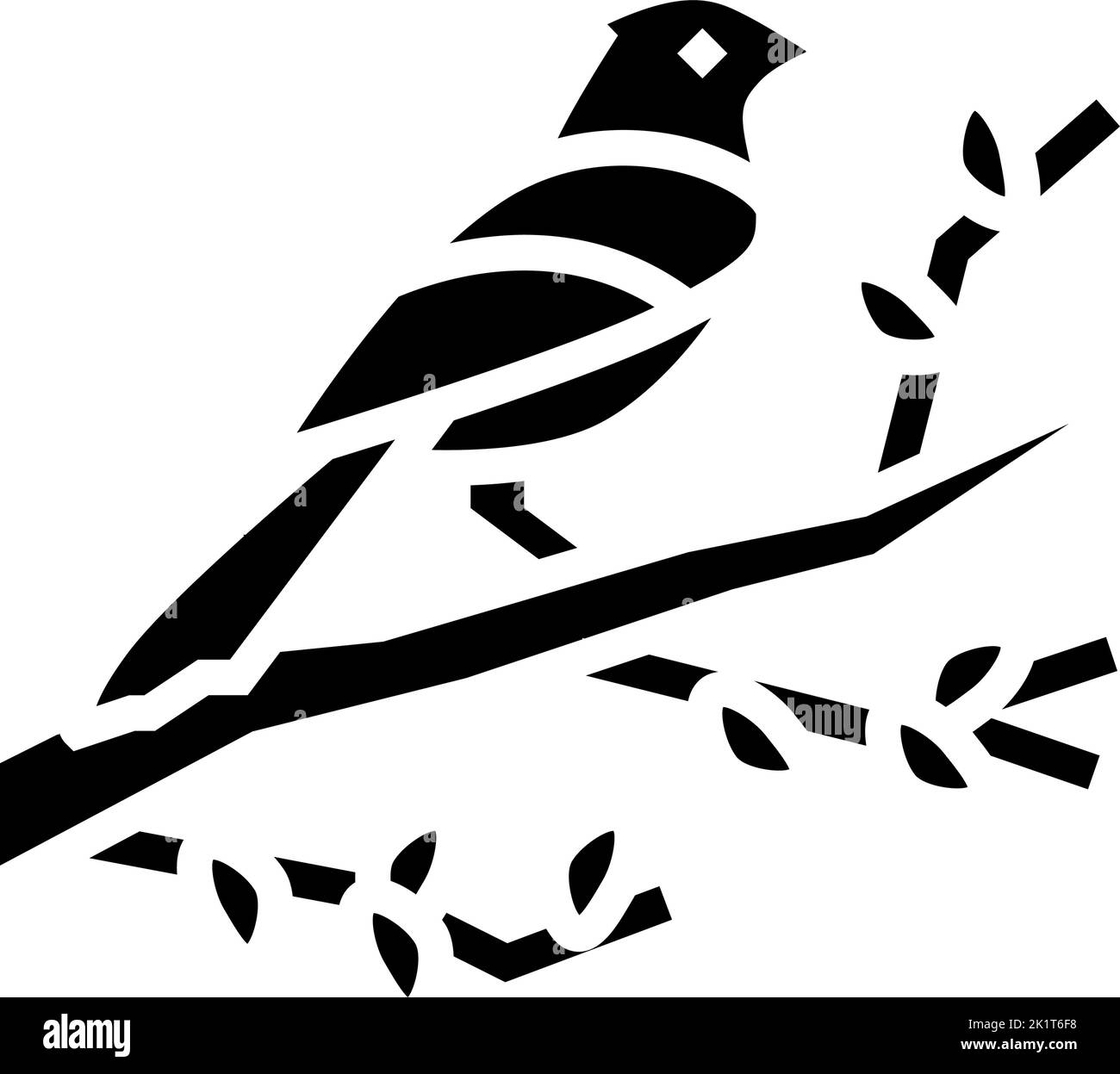 illustration vectorielle d'icône de glyphe de ressort d'oiseau Illustration de Vecteur