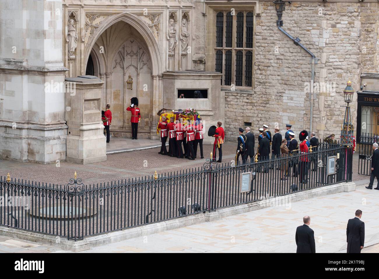 Le funéraire de la reine Elizabeth 2, Abbaye de Westminster. Banque D'Images