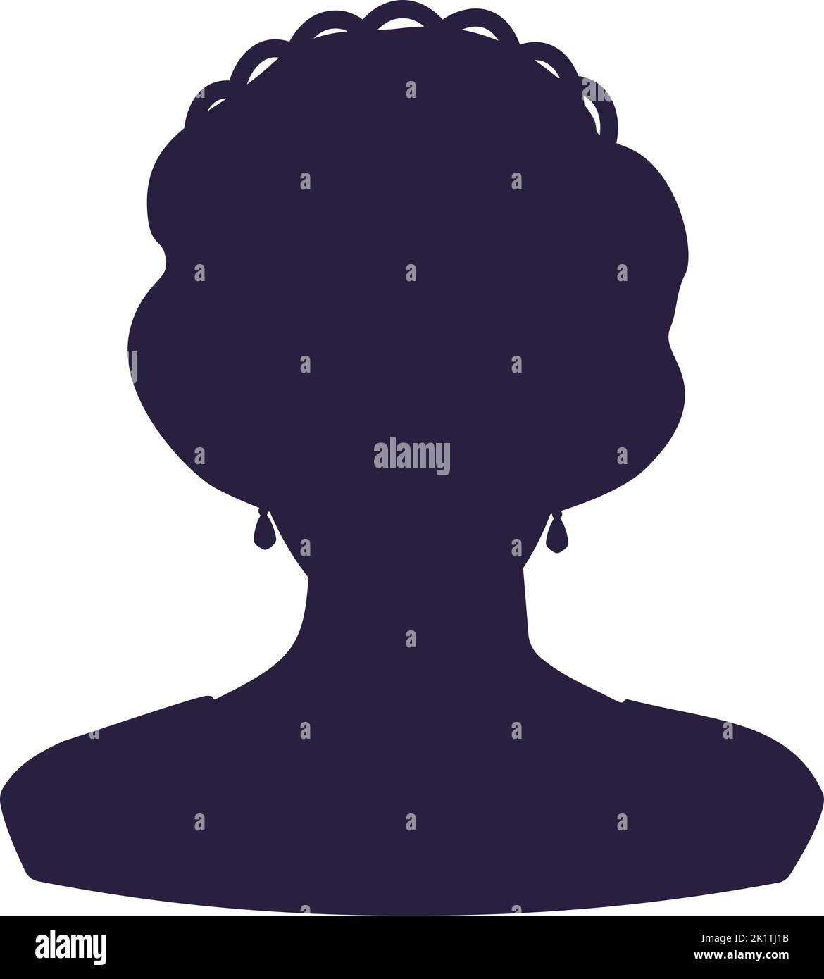 Royaume-Uni, Londres, 08.09.2022 : silhouette noire de la reine Elizabeth sur fond blanc. Mort de la Reine. Illustration vectorielle Illustration de Vecteur