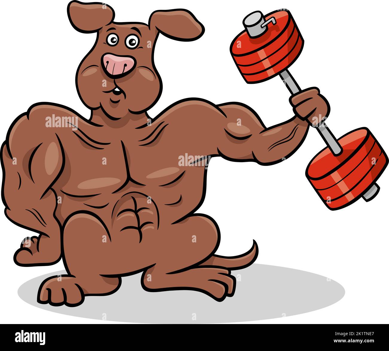 Illustration de l'entraînement de chien d'athlète avec des cloches Illustration de Vecteur