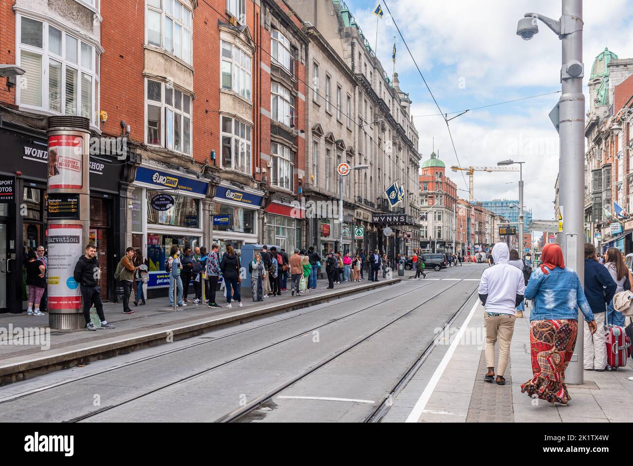 Station de tramway Abbey Street LUAS à Dublin, Irlande. Banque D'Images