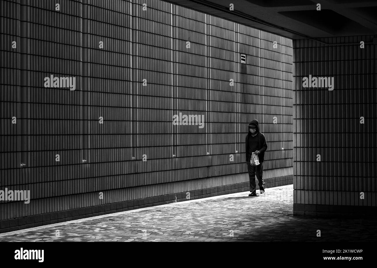 photographie de rue monochrome Banque D'Images