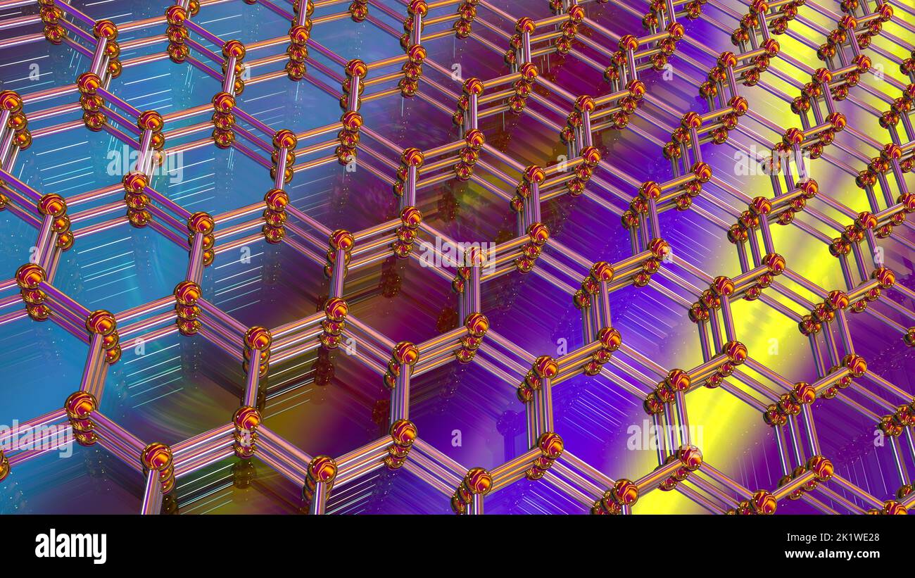 Feuilles de graphène, illustration Banque D'Images