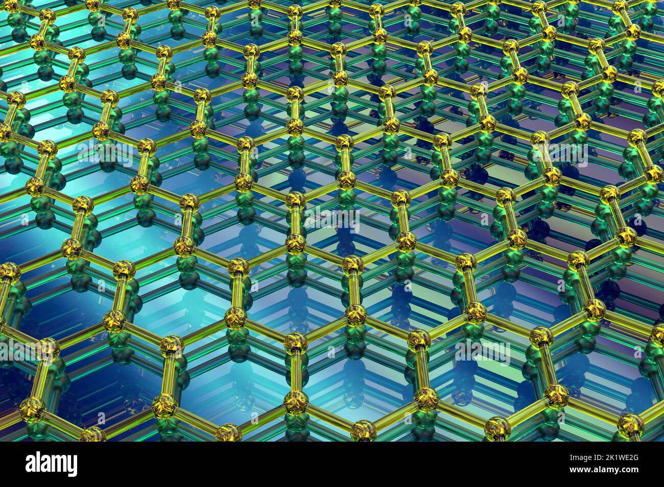 Feuilles de graphène, illustration Banque D'Images
