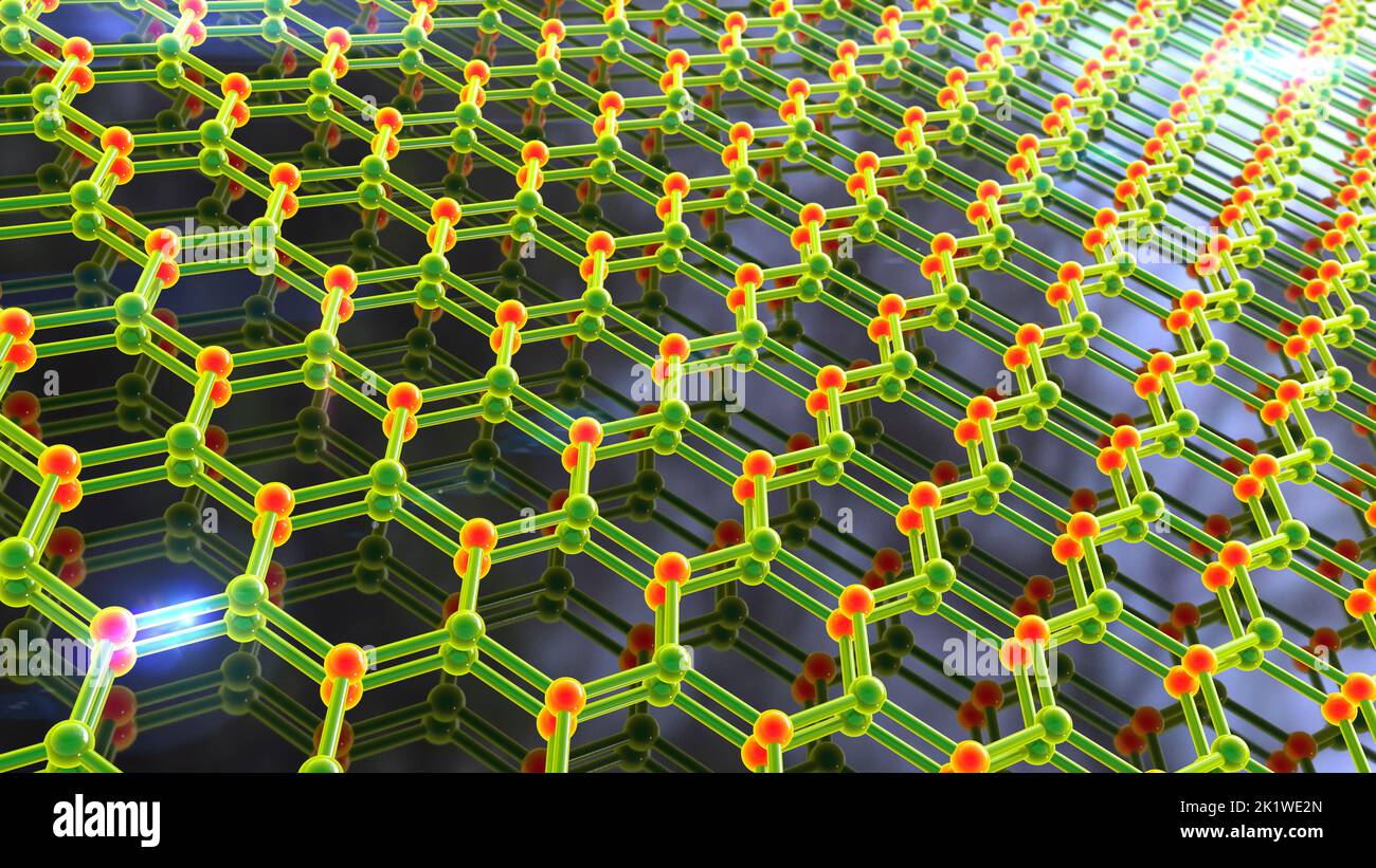 Feuilles de graphène, illustration Banque D'Images