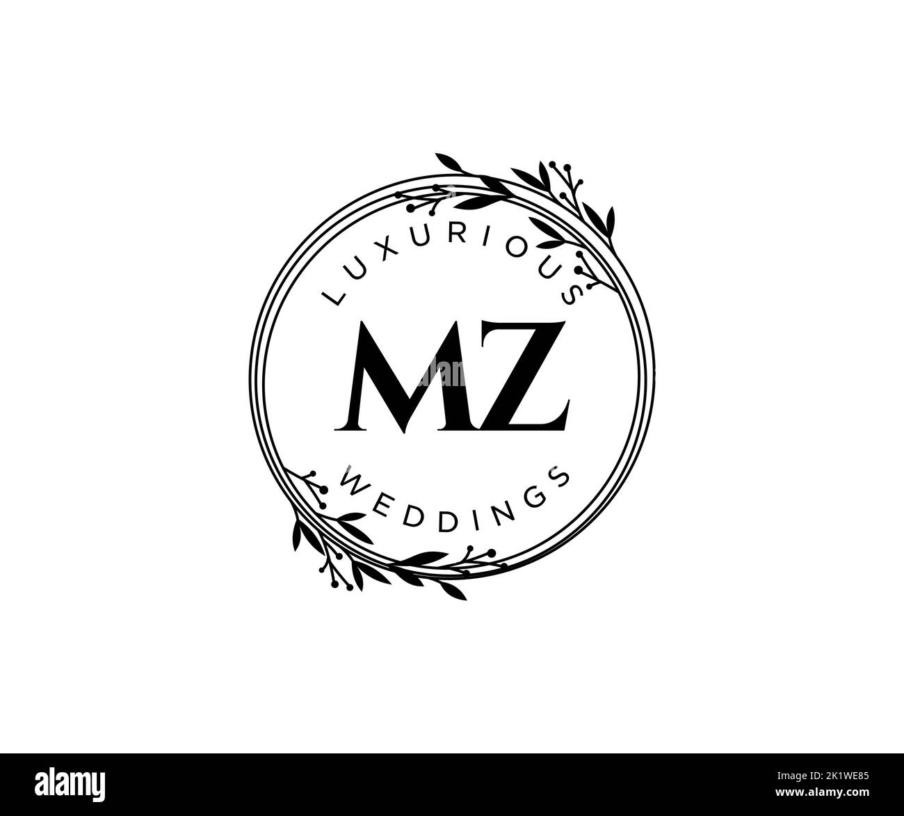 Logo des initiales mz Banque de photographies et d’images à haute ...