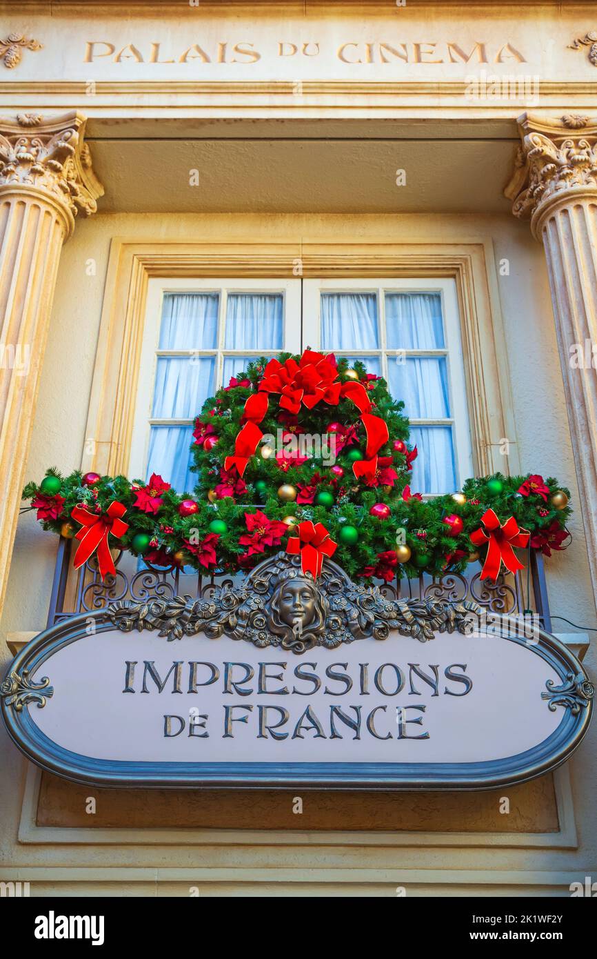 Le pavillon français à Epcot Center, Orlando, Floride, États-Unis. Banque D'Images