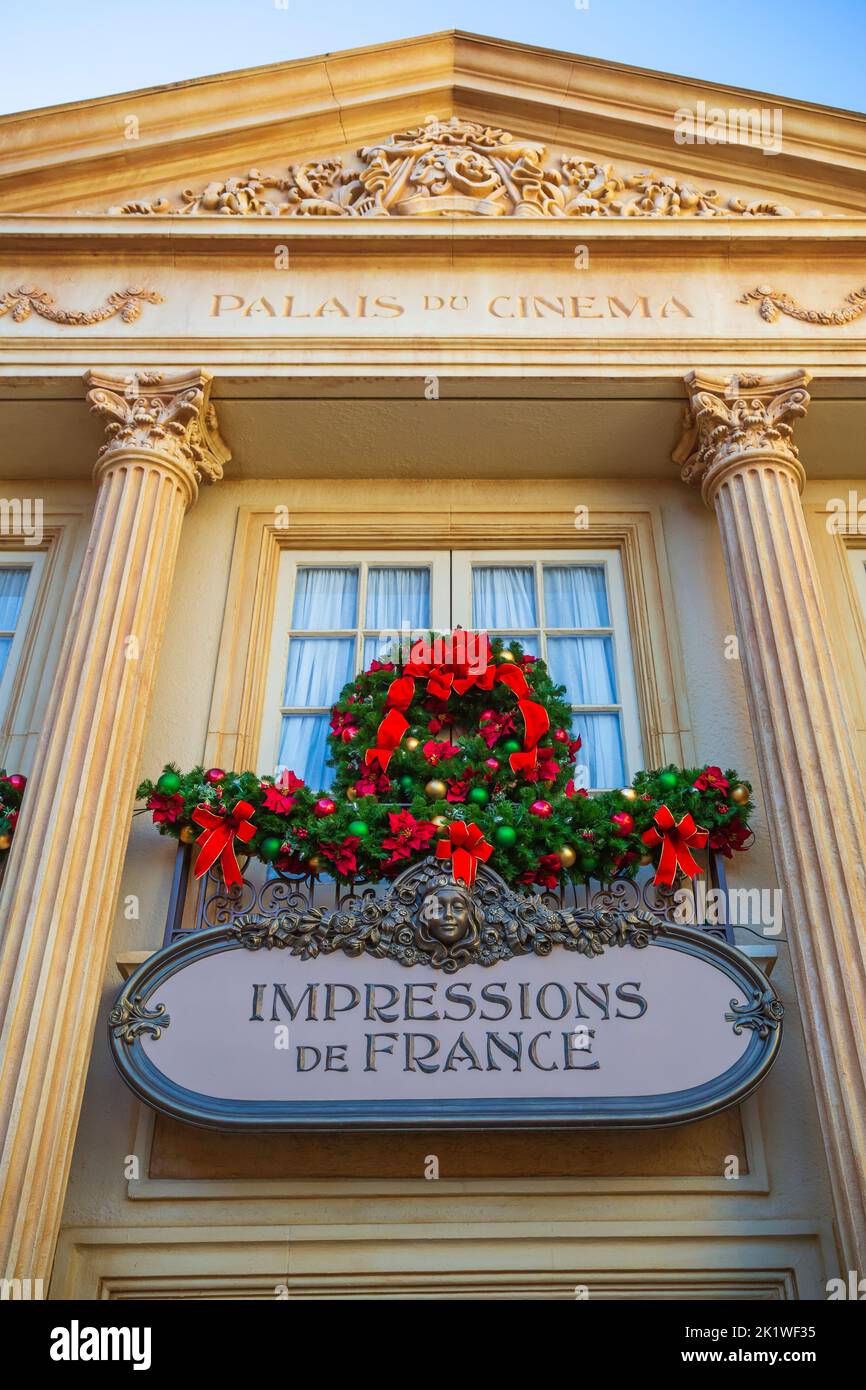 Le pavillon français à Epcot Center, Orlando, Floride, États-Unis. Banque D'Images