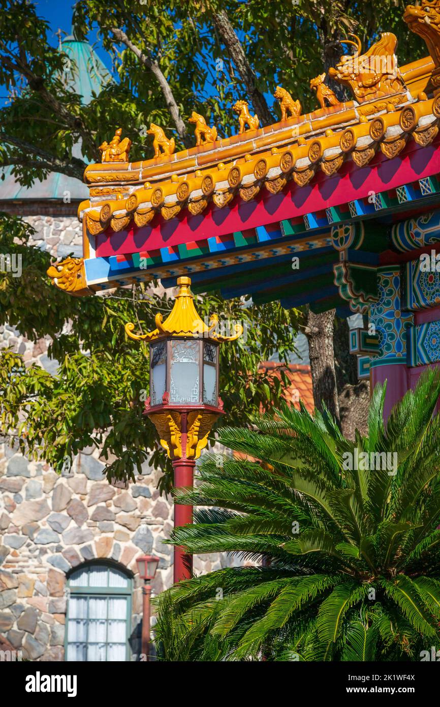 Le pavillon chinois à Epcot Center, Orlando, Floride, États-Unis. Banque D'Images