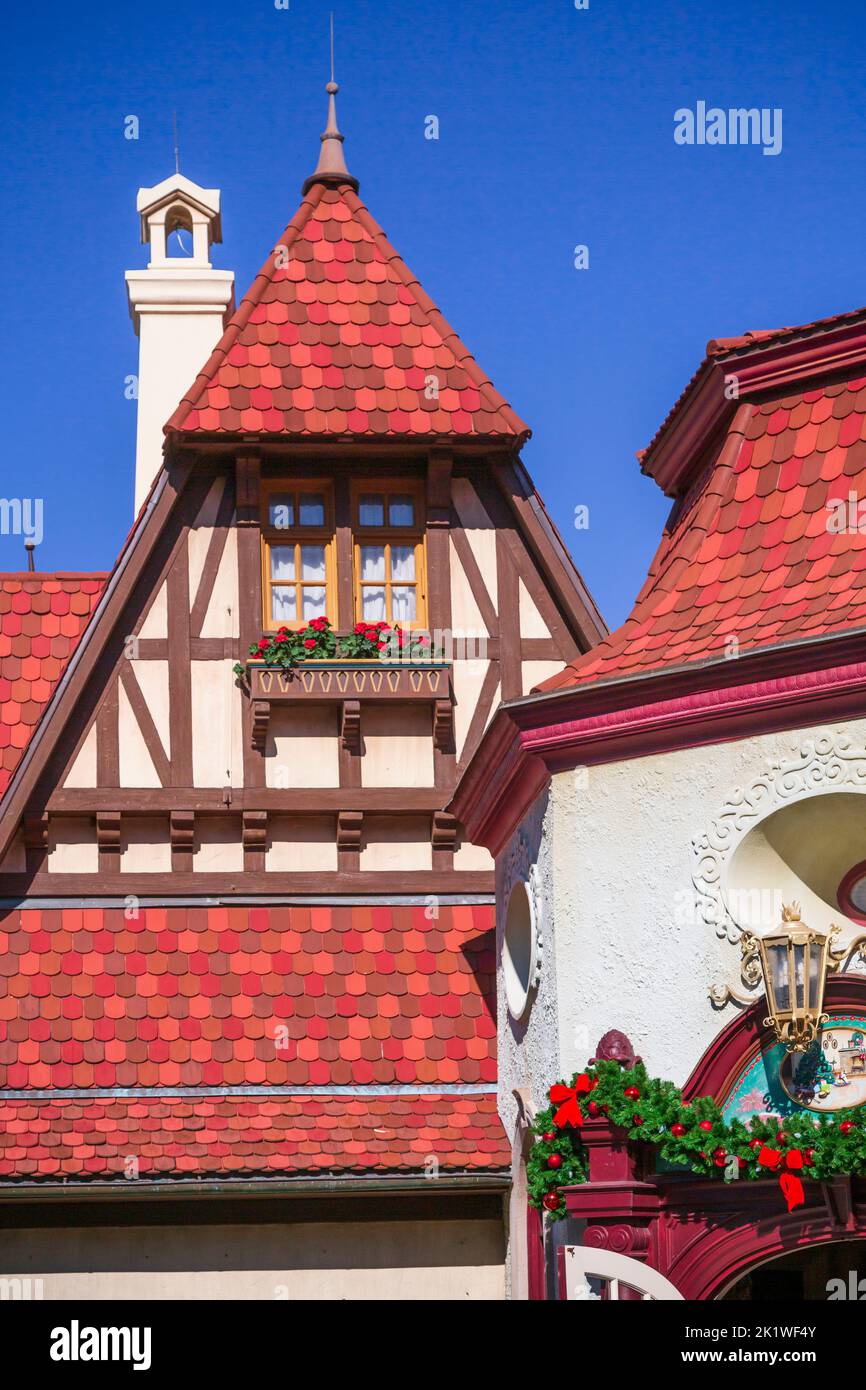 Le pavillon allemand à Epcot Center, Orlando, Floride, États-Unis. Banque D'Images