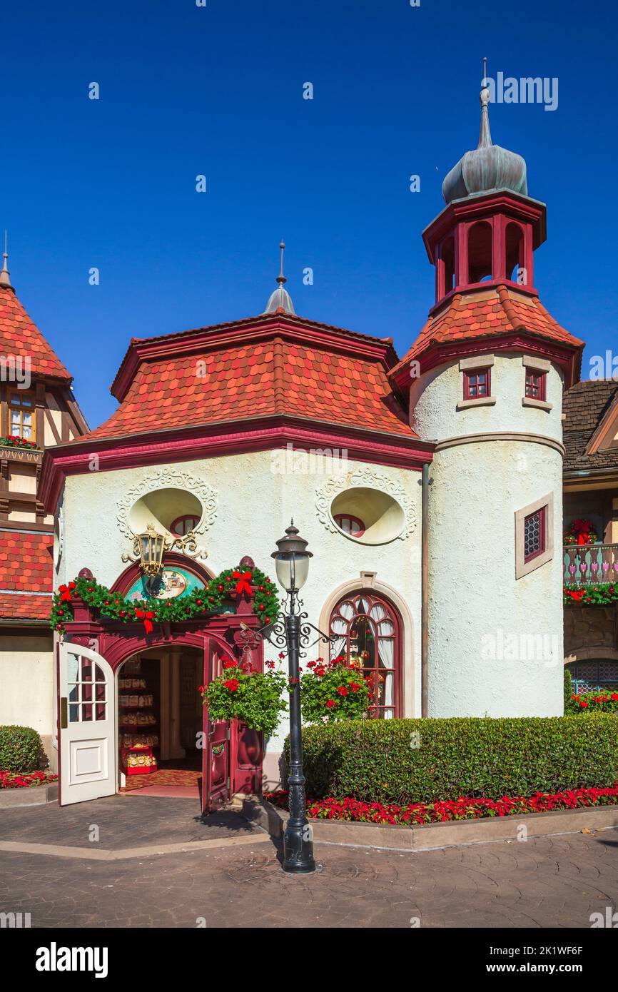 Le pavillon allemand à Epcot Center, Orlando, Floride, États-Unis. Banque D'Images