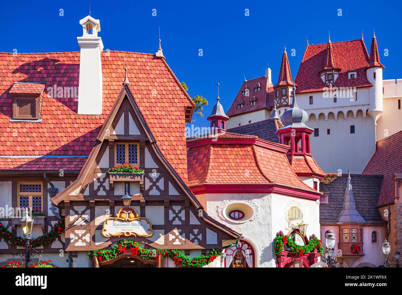 Le pavillon allemand à Epcot Center, Orlando, Floride, États-Unis. Banque D'Images