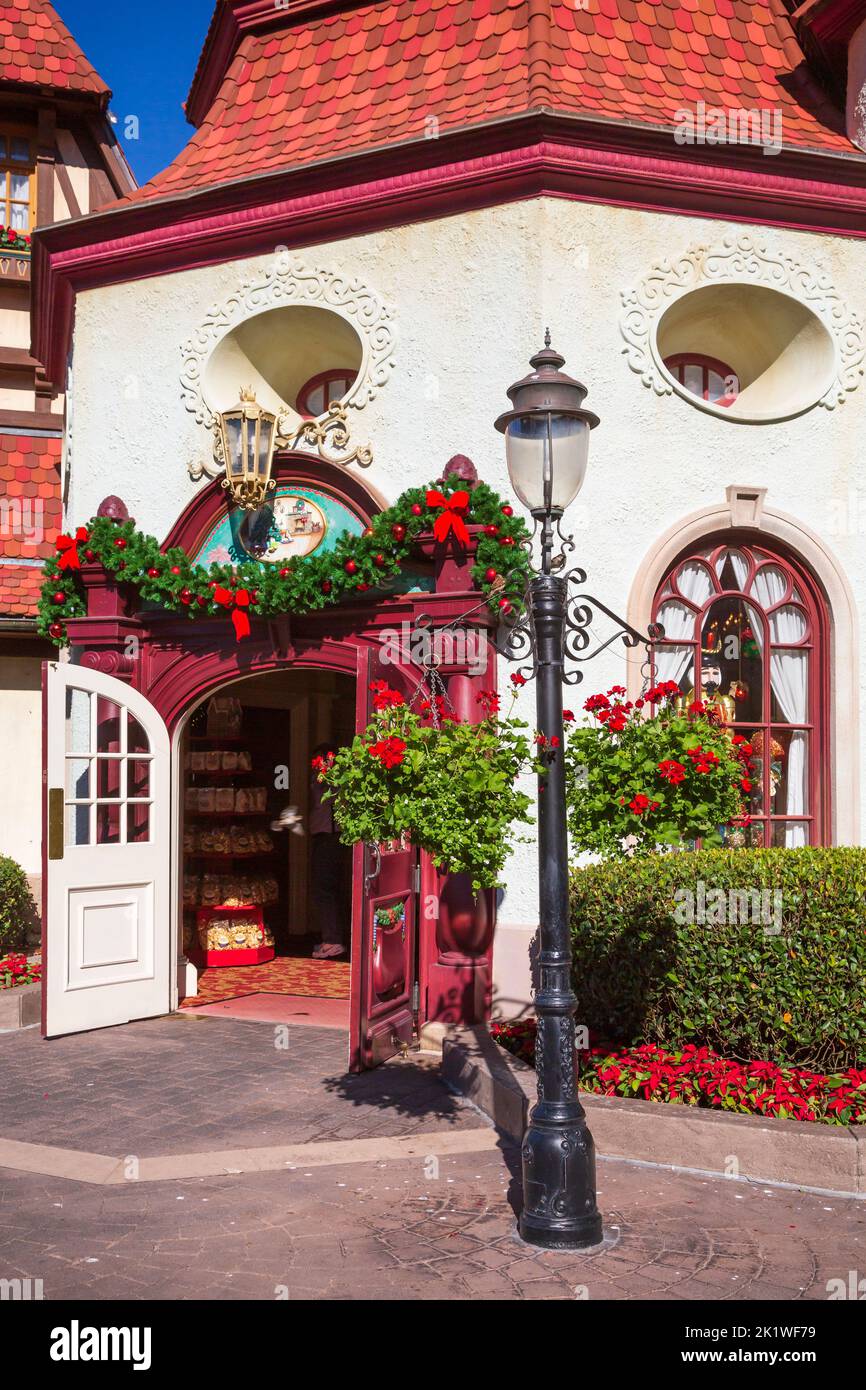 Le pavillon allemand à Epcot Center, Orlando, Floride, États-Unis. Banque D'Images
