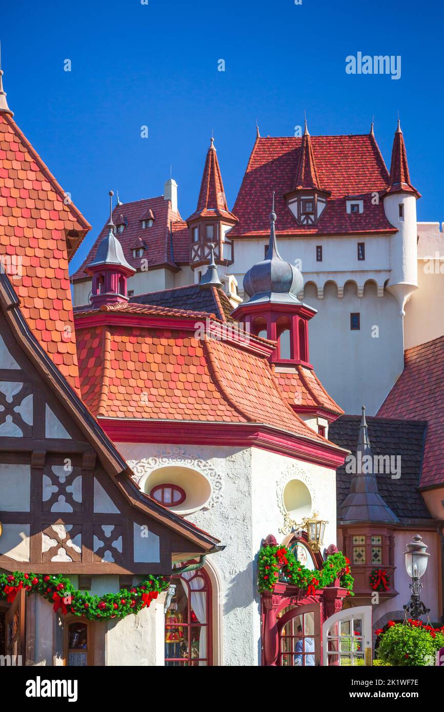 Le pavillon allemand à Epcot Center, Orlando, Floride, États-Unis. Banque D'Images