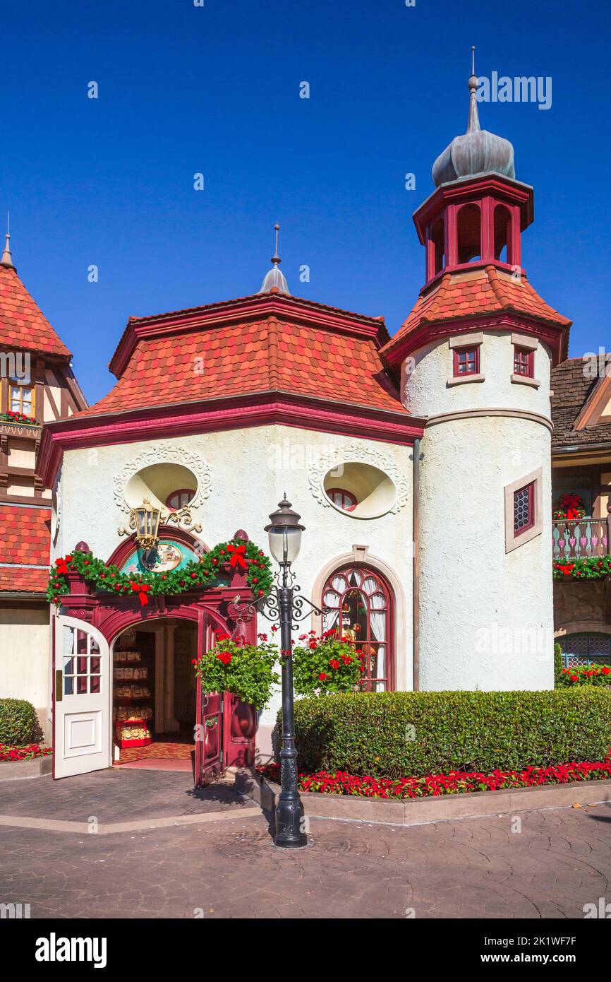 Le pavillon allemand à Epcot Center, Orlando, Floride, États-Unis. Banque D'Images