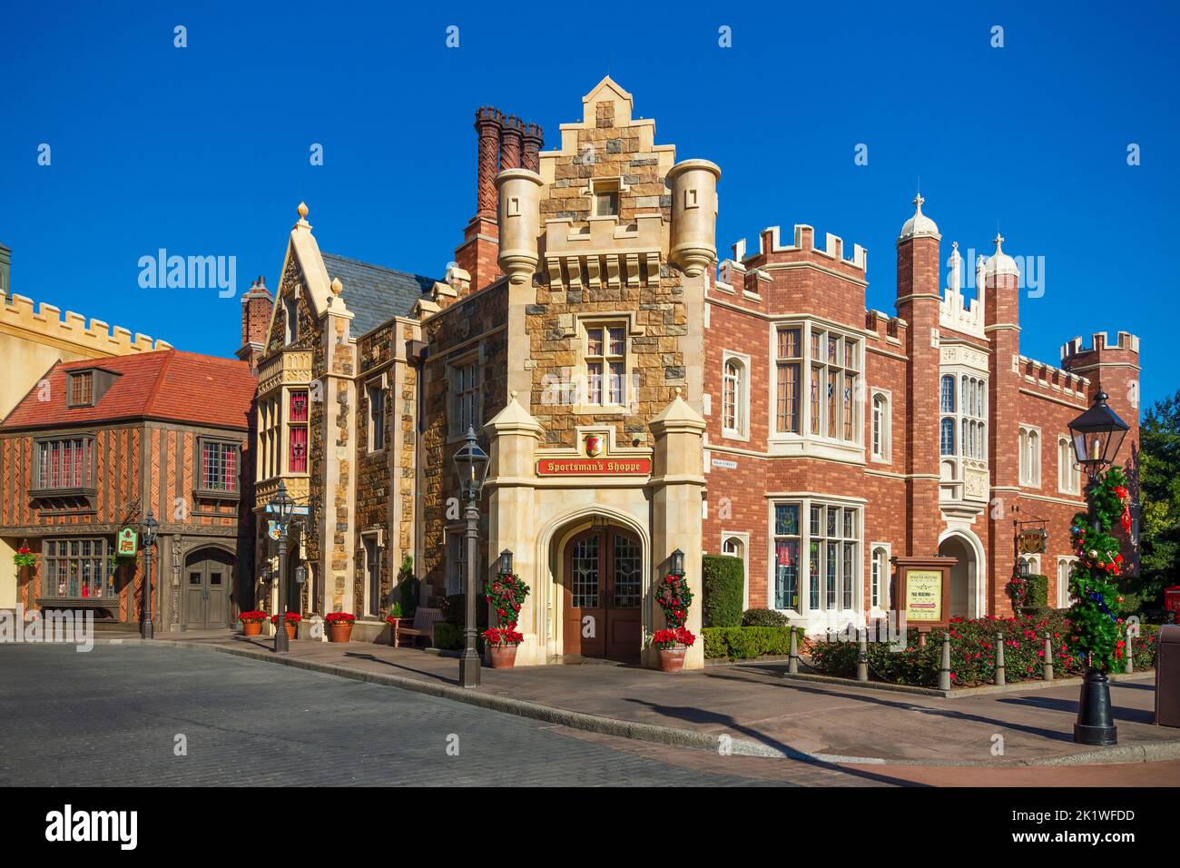 Exposition de Grande-Bretagne à Epcot Center, Orlando, Floride, États-Unis. Banque D'Images