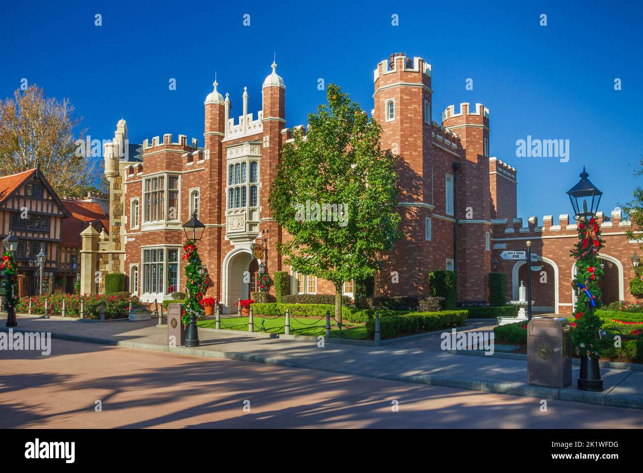 Exposition de Grande-Bretagne à Epcot Center, Orlando, Floride, États-Unis. Banque D'Images