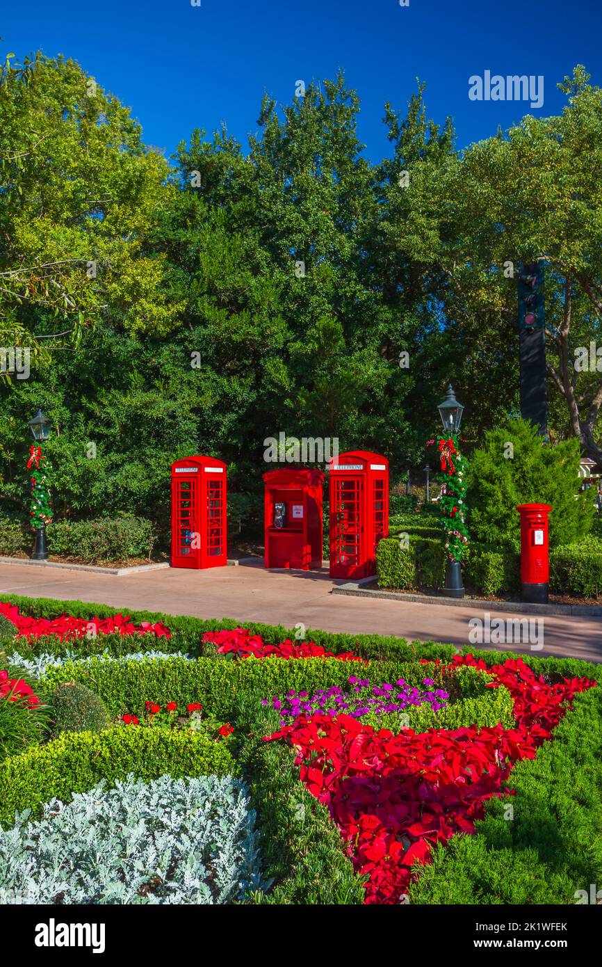 Exposition de Grande-Bretagne à Epcot Center, Orlando, Floride, États-Unis. Banque D'Images